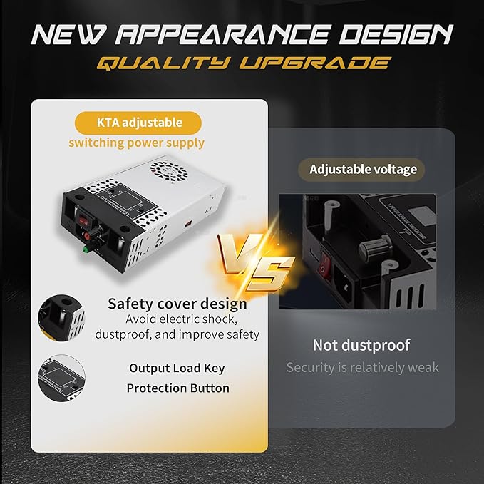 New Version AC to DC Converter 0-50V 500W Digital Display Power Supply,SMPS 110V/120V to 0-50V 0-10A Adjustable Voltage Current Converter Switching DC Transformer Driver Adapter (DC0-50V/0-10A/500W)