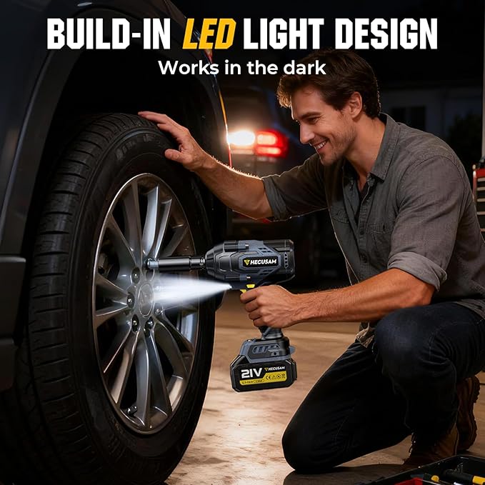1328Ft-lbs (1800N.m) Impact Wrench Cordless, 1/2" Brushless High Torque Impact Gun, 4-Speed Power Impact Wrenches with 2 X 4000mAh Batteries & Full Accessory Kit for Mechanics/Car Repair