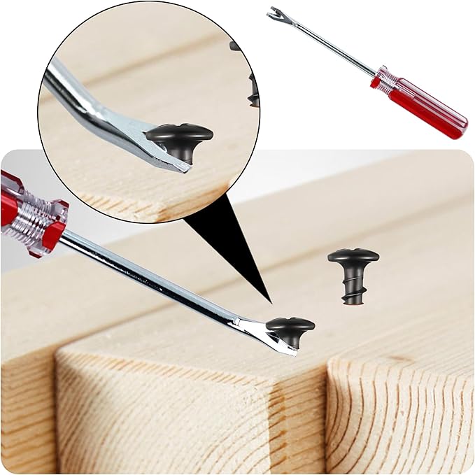 3PCS 7.5 Inch Tack Lifter Nail Puller, V TipTack Lifter, Professional Heavy Duty Metal Nail Puller with Comfort Grip Handle for Office, Home, Staples Removal, Construction, Upholstery
