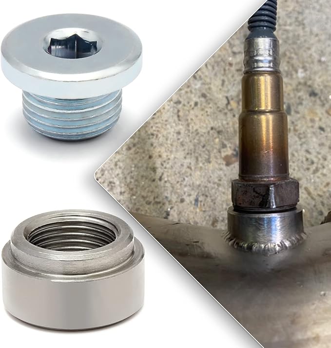 LEDAUT M18X1.5 Stepped Mounting Bung And Plugs (1 Bungs/1 Plugs) Fittings Weld Bung
