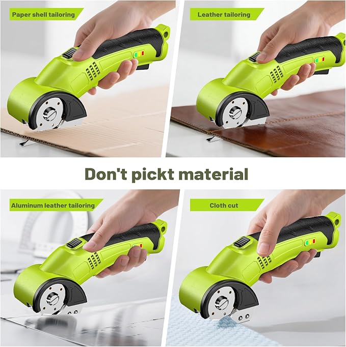 Cordless Electric Scissors Cutter Electric Scissors for Cardboard, Fabric,Carpet,Leather,Box