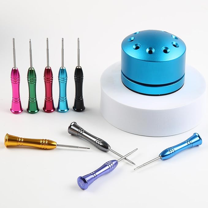 Dental Implant Screw Driver Universal Kit Tool Dentistry Implant Repair Stainless Steal Base Orthodontic Dentistry Tool with 9 Pcs（Blue）