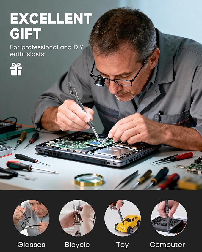 42 in 1 Magnetic Screwdriver Set, T-Handle Ratchet Screwdriver Kits with S2 Steel Bits, Precision Hand Tools for Electronics Repair, DIY Projects, Home Maintenance - Ideal Gift for Men & Women