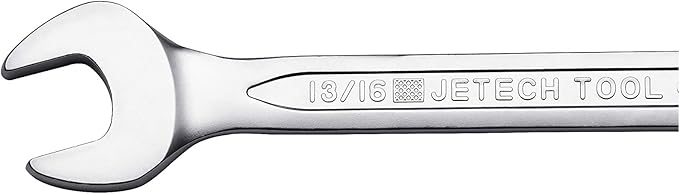 Jetech 13/16" Combination Spanner - Durable SAE Inch Cr-V Steel High Strength Wrench in Sand Blasted Finish