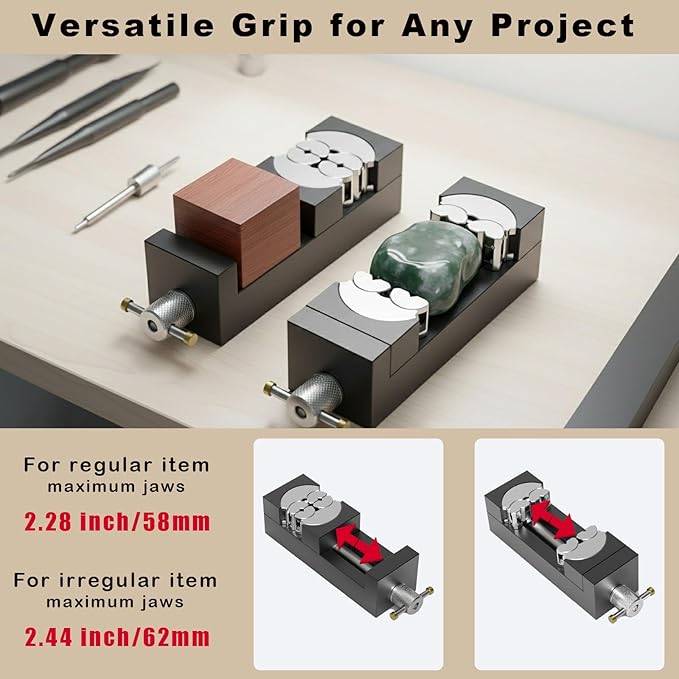 ARKNOAH Heavy Duty Multi-Material Workbench Vise - Universal Clamping for Wood, Plastic, Metal & Irregular Objects, Drill Press Vise for DIY Projects, Model Building, Repair