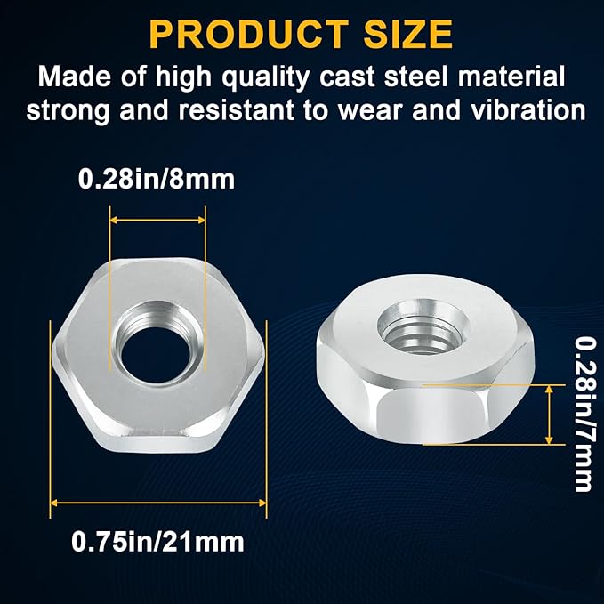 MetVot 3PCS 13 x 19 mm Chainsaw Wrench with 10 PCS Sprocket Cover Bar Nut Replacement for Stihl Chainsaw Replacement Bar Nut for Stihl