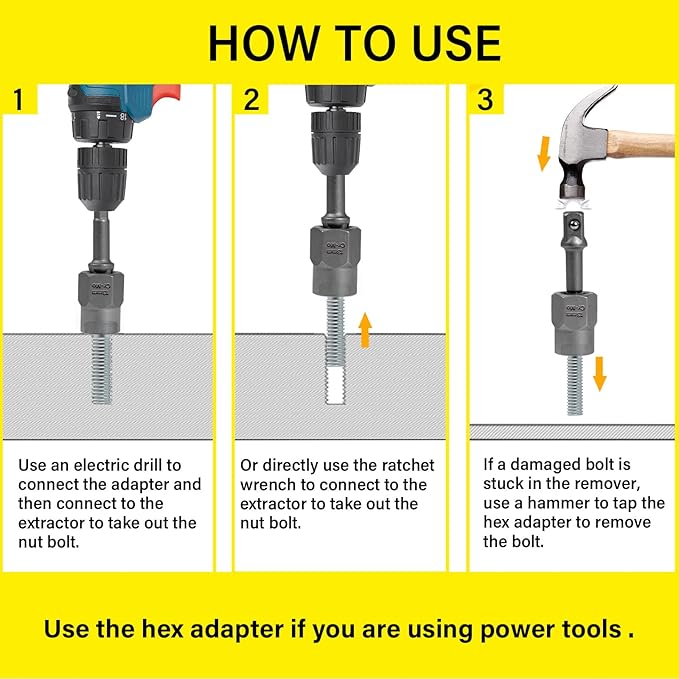 Topec 26Pcs Screw and Bolt Extractor Set, Easy Out Bolt Extractor Socket Set with Drill Bits, Stripped Screw Removal Tool for Broken, Damaged, Rounded Nuts