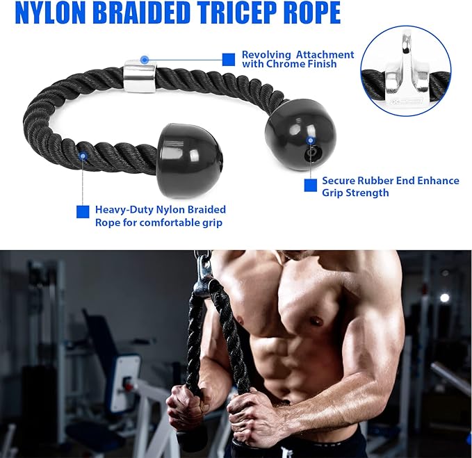 POWER GUIDANCE Cable Machine Attachment, LAT Pulldown Attachments, Cable Attachments for Gym, Home Gym Accessories