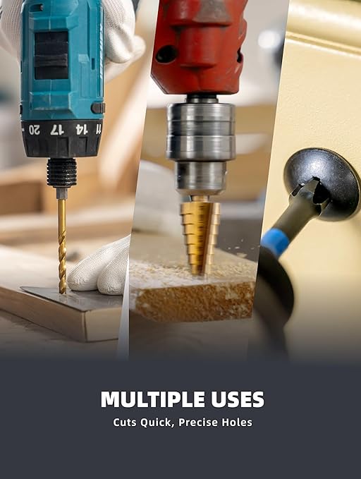 HIGHFIRE 30PCS Impact Driver Bit Set Include Screwdriver Bit Set,Step Drill Bit,Hex Shank Drill Bit with Tough Stackable Case, Idea for Hanging Pictures, Assembling Furniture and Home Tasks