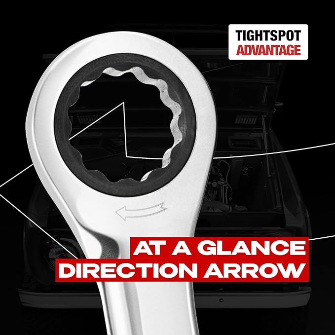 Jaeger 7/8 Inch Ratcheting Wrench with 5째 Ratcheting Precision and Hardened, Polished Steel for Projects with Tight Spaces
