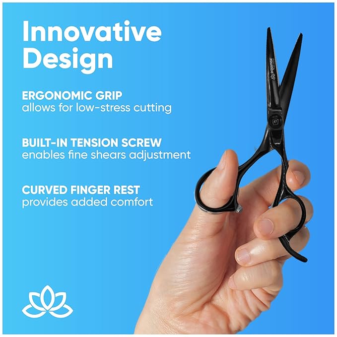Equinox Razor Edge Series Professional Hair Scissors - 6.5占?Premium Japanese Stainless Steel Hair Cutting Scissors, Hair Shears, Hair Razors for Hair Cutting, Barber Accessories & Hair Salon Supplies