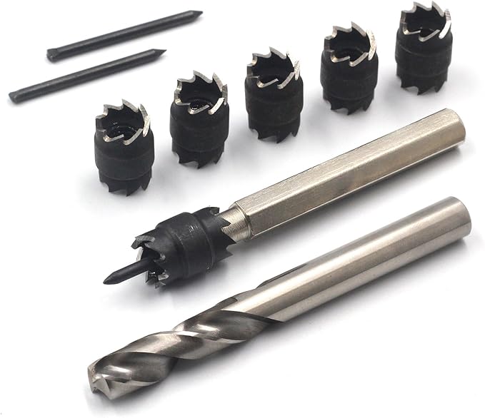 Spot Weld Cutter, Sheet Metal Hole Cutter, Punch Remover Panel Separator for Power Drill Welding Auto Body Work Tool, 3/8 Inch Drill Bit Tool (9-Pack)