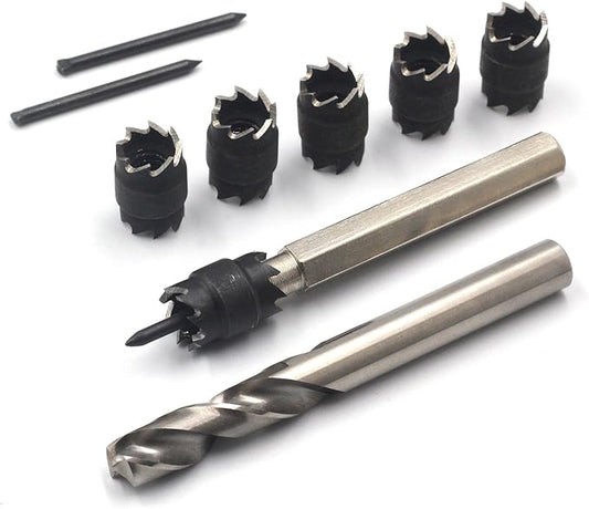 Spot Weld Cutter, Sheet Metal Hole Cutter, Punch Remover Panel Separator for Power Drill Welding Auto Body Work Tool, 3/8 Inch Drill Bit Tool (9-Pack)