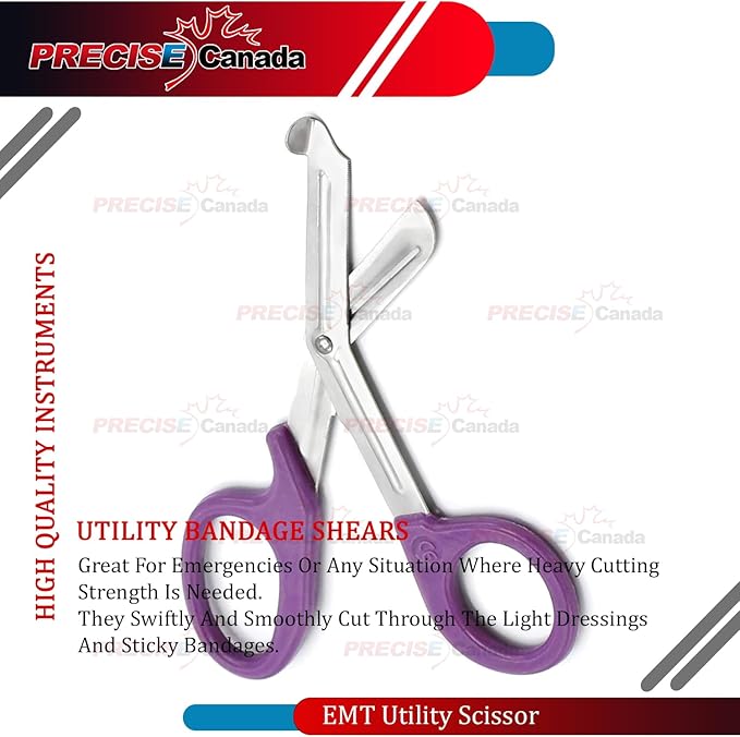 PURPLE EMT UTILITY 7.5" PARAMEDIC BANDAGE SHEARS SCISSORS EMS