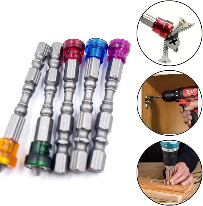 26 Pieces PH2 Phillips Magnetic Screwdriver Bit Set with Magnetic Screw Ring Holder and Insert Bit - Professional S2 Steel Tool Kit for Home/Car/Electronics Repair
