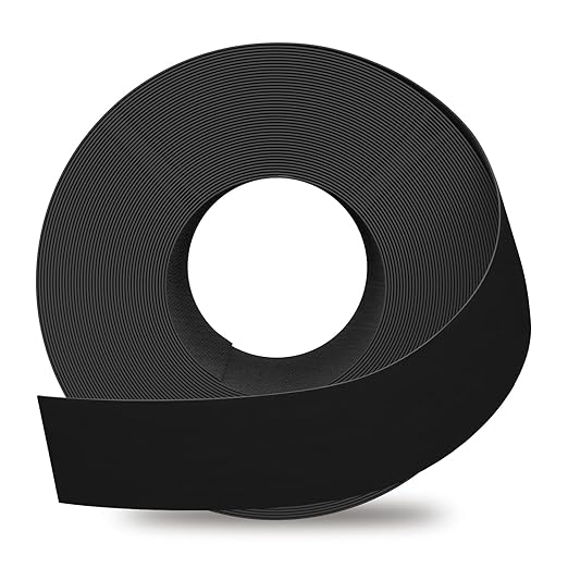 GSCIT Club Black Melamine Edge Banding, 1 1/2 inch x 500ft Edge Banding with Hot Melt Adhesive Pre-glued Cabinet Edge Banding Flexible Black Veneer Edging for Plywood