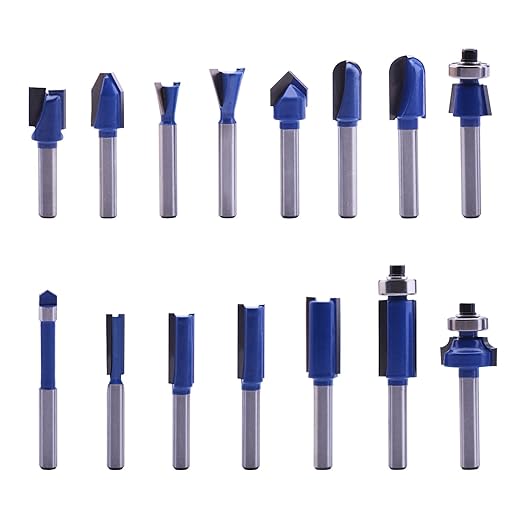LU&MN Carbide Tipped Router Bit Set ( 24 PCS) with 1/4" Shank Wood Milling Saw Cutter, Multi-Purpose (Woodworking Tools for Home Improvement and DIY)