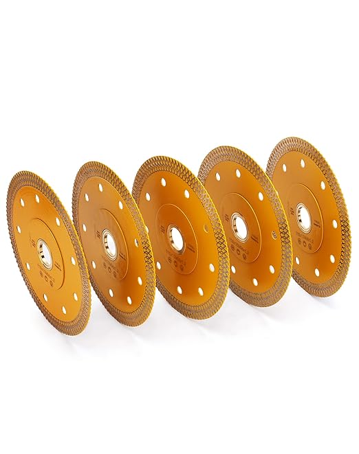 OSTEK 5Pcs/Box 4.5" Porcelain Tile Blade Super Thin Diamond Blade for Granite Marble Porcelain Ceramic Tiles
