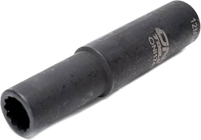 Detroit Diesel J-44706 Socket 60 Series Engine Rocker Arm Shaft Tool Alternative 12MM 12PT 1/2 Inch Drive Thin Wall Extra Deep Superseded from J-36003-A by Oni Tools