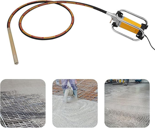 Electric Concrete Vibrator, 2000W 4300rpm Handheld Insertion Concrete Vibrating Tool with 13FT Vibrating Shaft, Portable Pencil Cement Vibrarator for Industrial Concrete Construction
