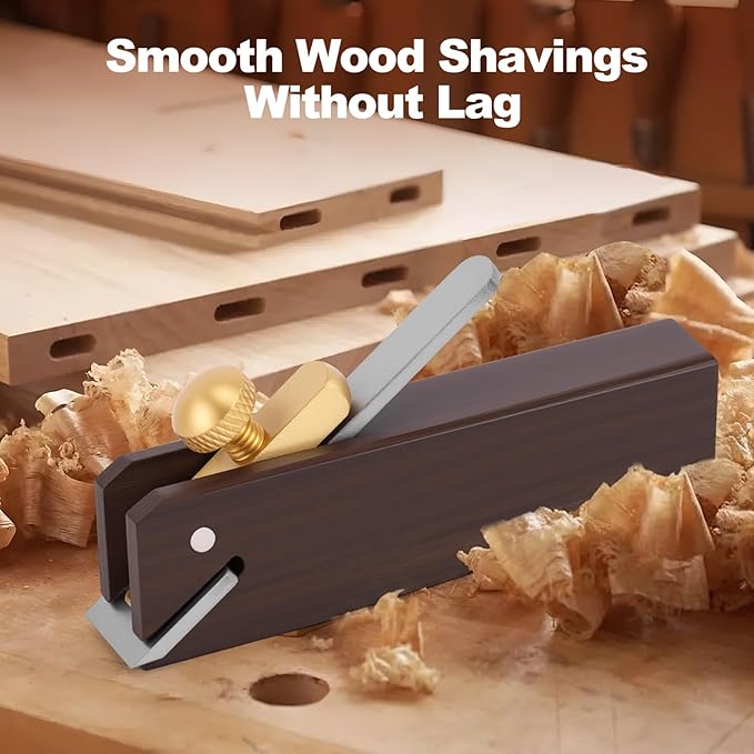 Mini Wood Planer, 3 inch Wood Hand Planer Ebony Woodworking Plane for Planing Smoothing Flat Bottom Trimming Perfect for Carpenter DIY Cutting Tool for Woodworking