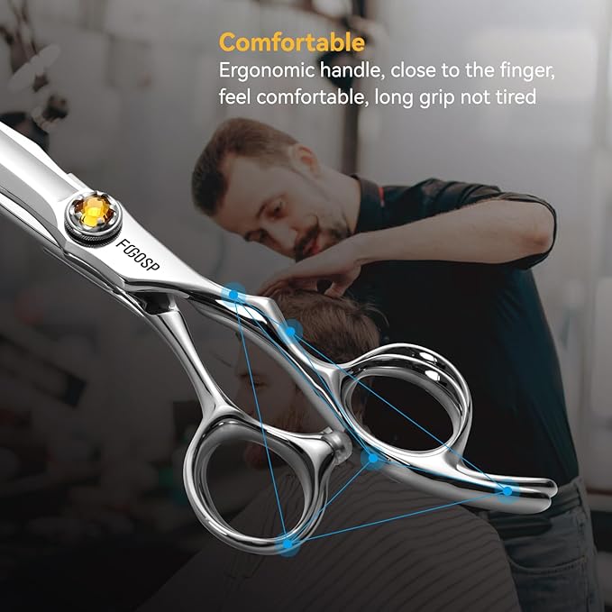 Professional Hair Scissors 6.5??Barber Scissors Japan VG10 Fine Cutting Blades Professional CNC Hair Shears Barber Scissor for Men and Women Haircut Shear Kit