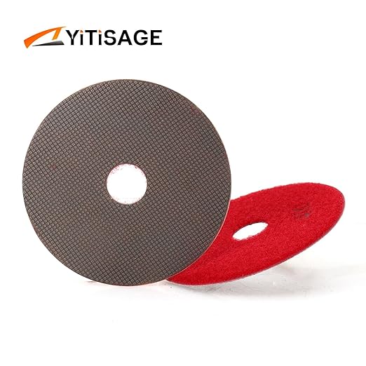 4 Inch Electroplated Diamond Grinding/Polishing Pads Sanding Granite Concrete Glass Metal Stone Grinding Disc(grit 400-1pc)