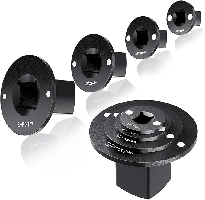 4PCS Low Profile Socket Adapter Set, Drive Ratchet Adapter for Tight Spaces 3/4" to 1", 1/2" to 3/4", 3/8" to 1/2", 1/4" to 3/8"