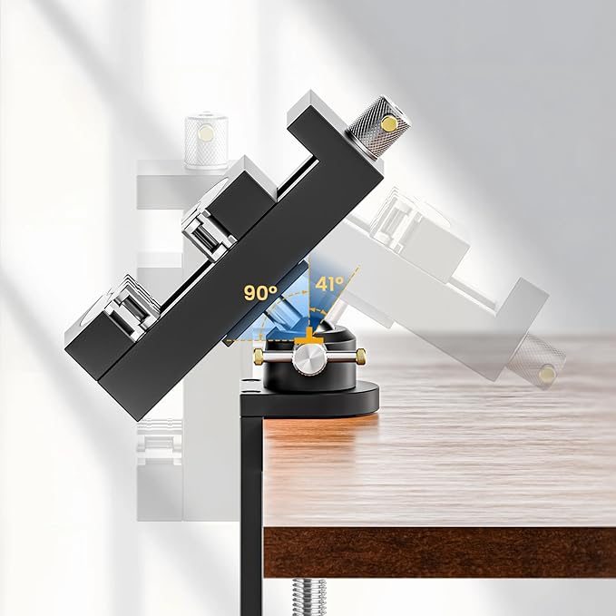 WhiteRhino Mount Vise and Grinder,360° Rotating Bench Grinder Stand,Heavy-Duty Vise Floor Pedestal with 1.9" x 1.5"Mounting Plate ,Compatible with Most Mini Vise Clamp,Grinders,Drill Press,etc