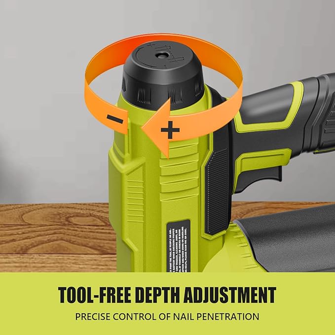ALLOYPOWER 2 in 1 Cordless Brad Nailer/Electric Stapler with 2.0Ah Battery and Charger,1000pcs Nails and 500pcs Staples Included for Home Improvement & Woodworking