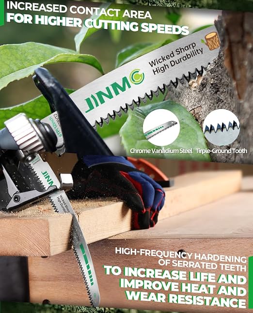 12-Inch Arc Curved Reciprocating Saw Blades for Tree Trimming & Wood Pruning – 6 TPI, 8 Pieces, Ideal for Wet & Dry Wood Cutting, Sawzall Blades for Trees