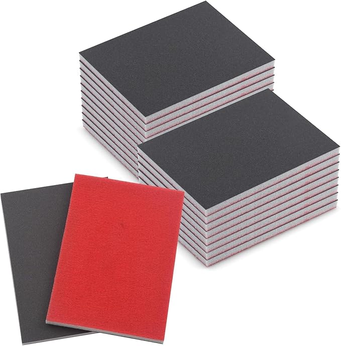 20 Pcs 3000 Grit Sanding Sponge, Wet Dry Sanding Block Sandpaper Sponge, Soft Foam Sand Block Washable & Reusable Sanding Pads for Metal Wood Drywall Polishing (3000 Grit)