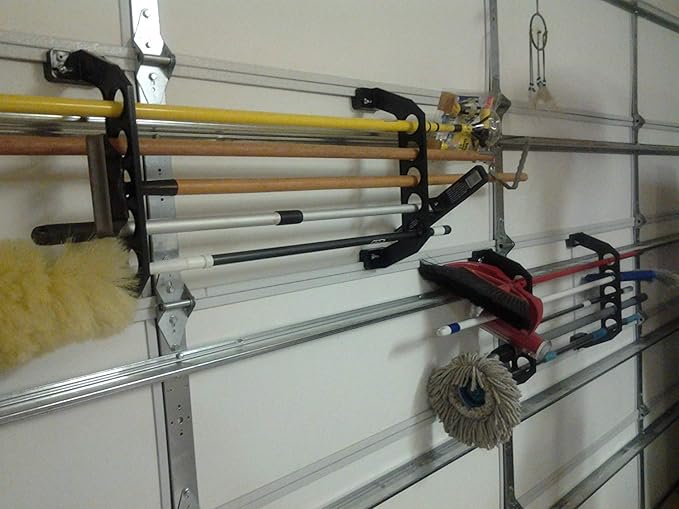 Cobra Storage Garage Door Storage Rack, 18" Black ABS Plastic Fishing Rod Holder, Ultimate Organization for Fishing Gear and Equipment, Garage Storage System