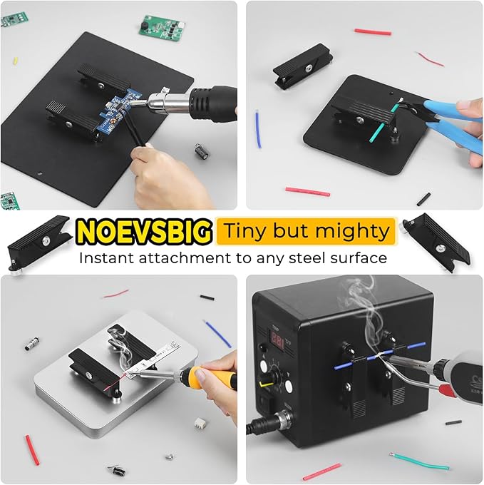 Magnetic Helping Hands Clamp Metal, Adjustable Third Hand Soldering Holder Stand For Small Electronics, Hobby DIY, Craft, Jewelry, PCB Repair Solder Aid Station