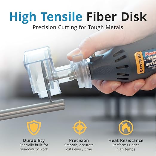 GYROS Cut-Off Wheels for Rotary Tools ??1.75??High-Tensile Fiberglass Reinforced, 12-Pack | Perfect for Cutting Hardened/Unhardened Steel, Steel Alloys, Hard Bronze, Metal | Made in USA 11-31702/12