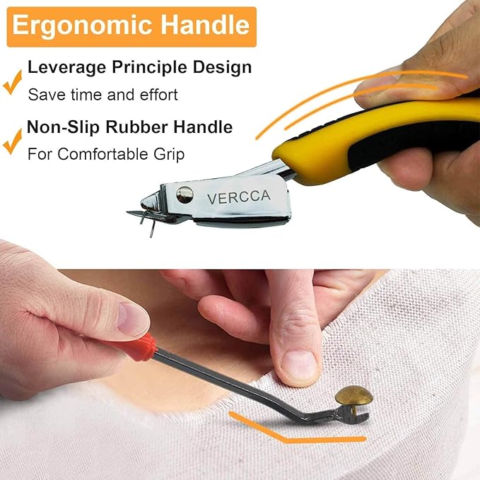 Upholstery Staple Remover, Staple Puller, Upholstery Tools Tack Lifter, Nail Puller Carpet Staple Remover Tool for Furniture Floor Carton Photo Frame Office 2pcs