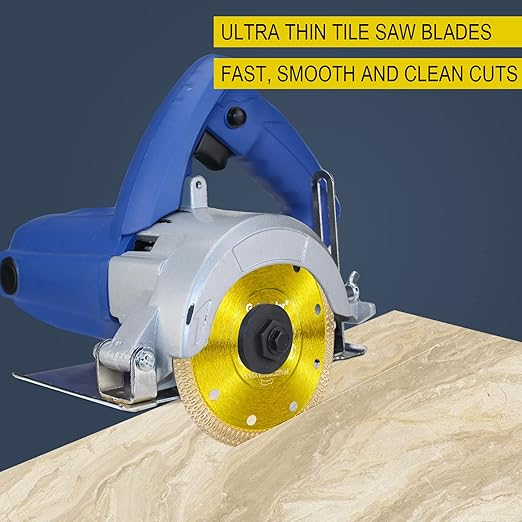 GoYonder Super Thin 4.5" Grinder Blades Tile Blade, Diamond Saw Blade for Cutting Porcelain Tiles Granite, 115mm Tile Cutting Blade for Angle Grinder (4.5"-115mm(Golden))