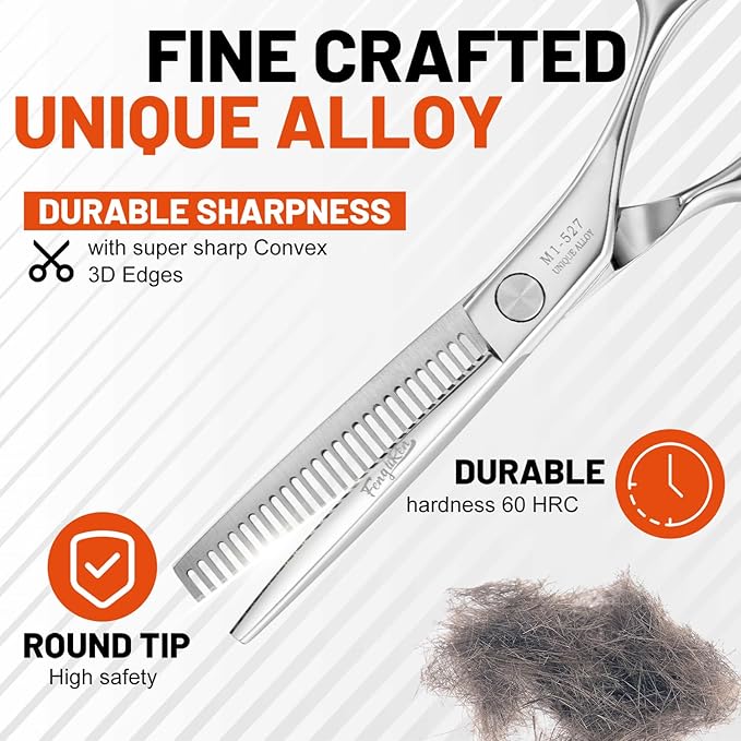 High-end Professional Hair Thinning Scissors Hair Cutting Teeth Shears Barber Hairdressing Texturizing Scissor Extremely Very Sharp 5.5 Inch Stainless Steel Alloy For Men,Women,Salon & Home