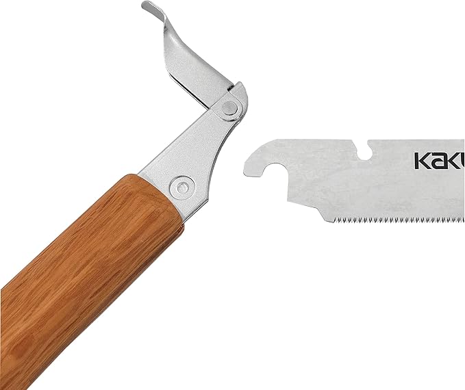 Japanese Flush Cut Saw 7" for Woodworking - Professional Pull Saw for Trimming Dowels, Pegs & Excess Wood - Red Oak Handle with Oil Finish - Tool-Free Blade Replacement - Made in Japan