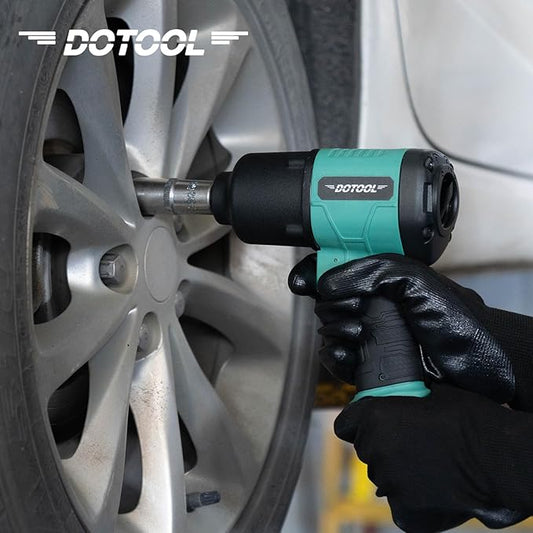 Air Impact Wrench 1/2 Inch Square Drive Heavy Duty 880 ft-Lbs Max Loosening Torque Output Pneumatic Impact Wrench Twin Hammer 7800RPM for Automobile Repair