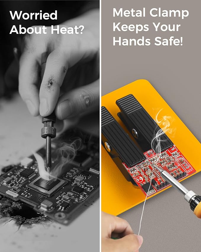 Magnetic Helping Hands Clamp Metal, Adjustable Third Hand Soldering Holder Stand For Small Electronics, Hobby DIY, Craft, Jewelry, PCB Repair Solder Aid Station