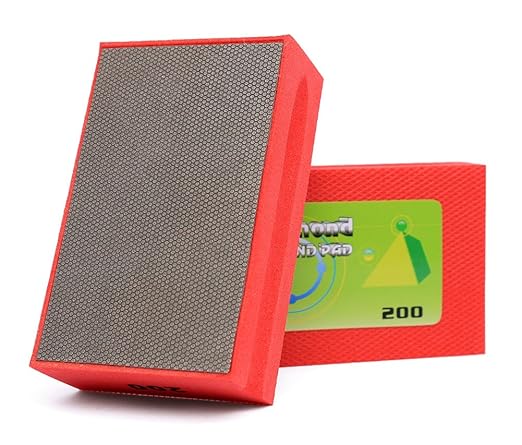 Diamond Hand Polishing Pads 200 Girt Sanding Bolcks Foam Back for Granite Marble Concrete Stone Tile Wet Dry Finishing