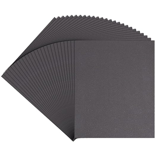 800 Grit Sand Paper, 9 x 11 Inch, 25 Pcs Wet Dry Sandpaper Sheets, Silicon Carbide for Wood, Metal, Automotive Sanding and Polishing, Waterproof and Durable