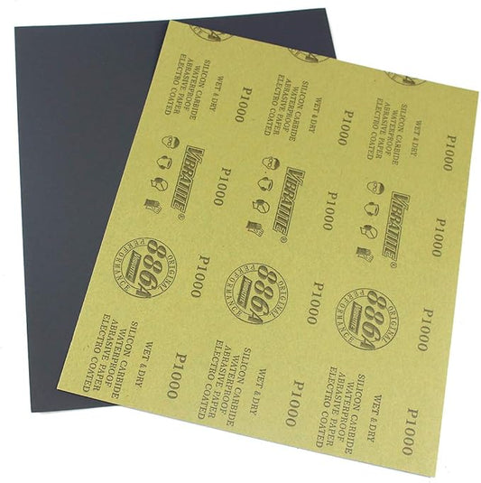 Sandpaper Sheets, 1000 Grit Dry Wet Sand Paper, 9 x 11 Inch,Silicon Carbide, for Wood Furniture Finishing,Metal Sanding and Automotive Polishing,10 -Sheet