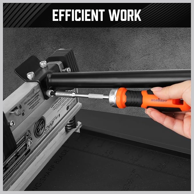 HORUSDY 25-Piece Hex Screwdriver Bit Set | Metric and SAE Hex Bit Set 1/4 inch Ratcheting Magnetic Bit Driver
