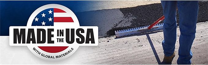 MARSHALLTOWN Asphalt Lute Rake, Blunt 36 Inch Blade, 72 Inch Aluminum Handle, T Connector, Made in The USA, RED700027C