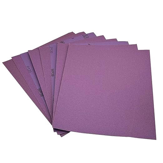 120 Grit Wet Dry Sandpaper, 9 x 11 Inch (23x28 cm) Sanding Sheets, 10 PCS Premium Aluminum Oxide Abrasive Sand Paper for Wood Metal Ceramic or Auto Polishing and Scratches Removing