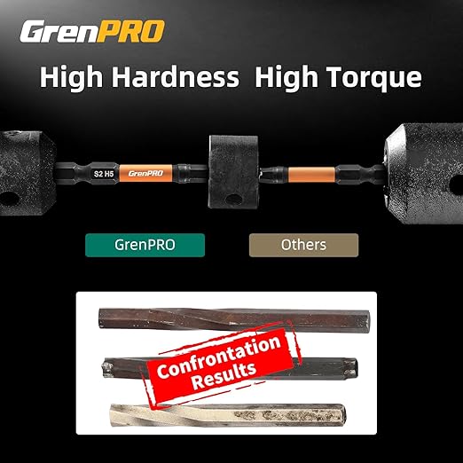 20Pcs Allen Wrench Drill Bit Set, 1/4??Hex Screwdriver Bit Set, S2 Steel Impact Driver Bit Set with Storage Organizer, CNC Machined Tips with Magnetism