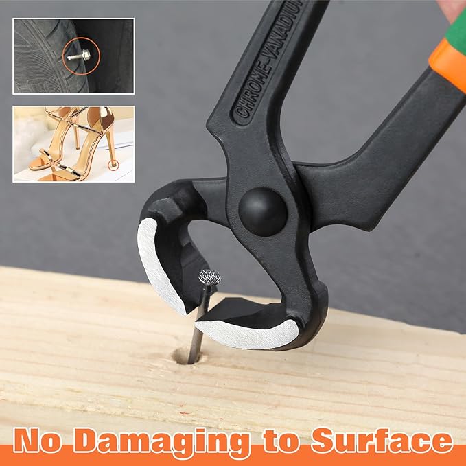 End Cutting Pliers 7 Inches PVC Handle Nail Puller Pincer for Women Wire Cutting, Shoe Heel Repair