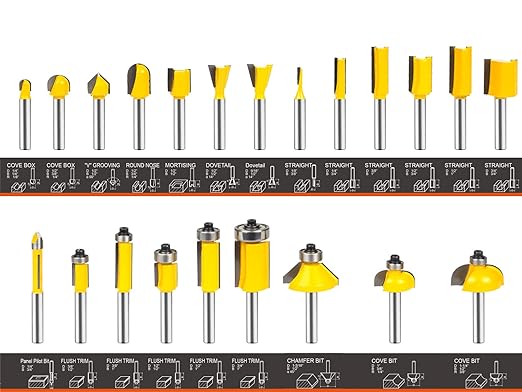 Router Bits 1/4 Inch Shank - BAIDETS 35Pcs 1/4" Router Bit Set for Professional and Beginners Carpenter Woodworking Projects